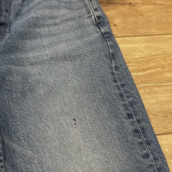 American Eagle Regular Straight Jeans Women Size 8 Medium Wash Distressed - Picture 6 of 7